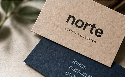 Tarjetas de presentación kraft y navy
